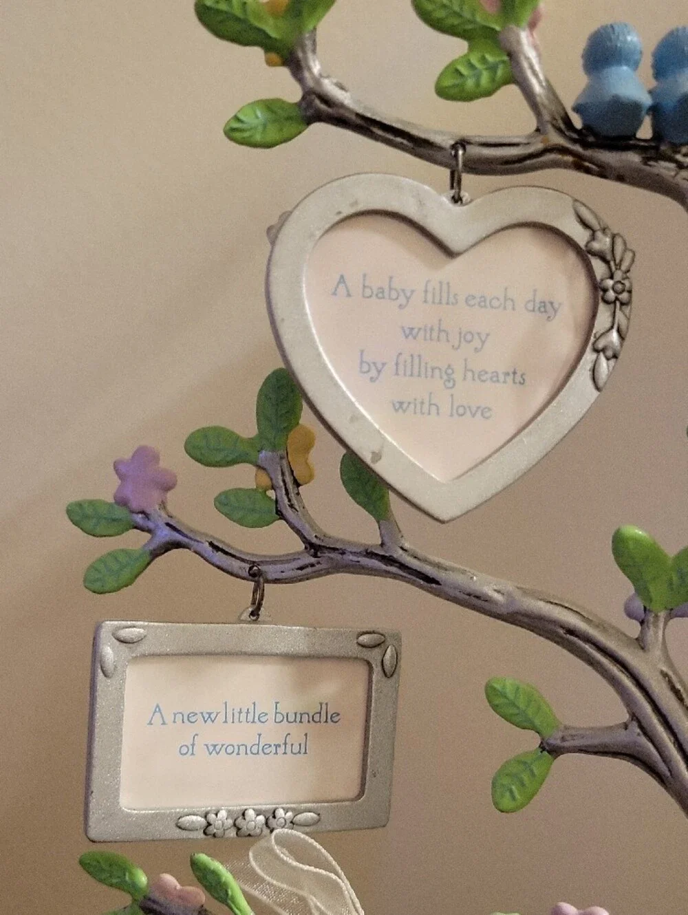 Hallmark Pastel Green and Pink Family Tree Photo Frame.